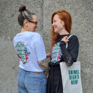T-Shirt - Animal Rights now | Schwarz & Weiss